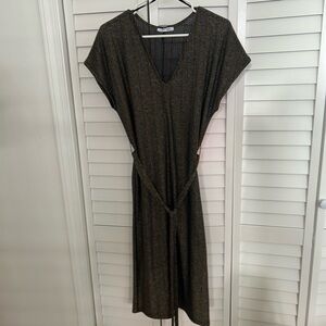 Zara Black and Gold Dress